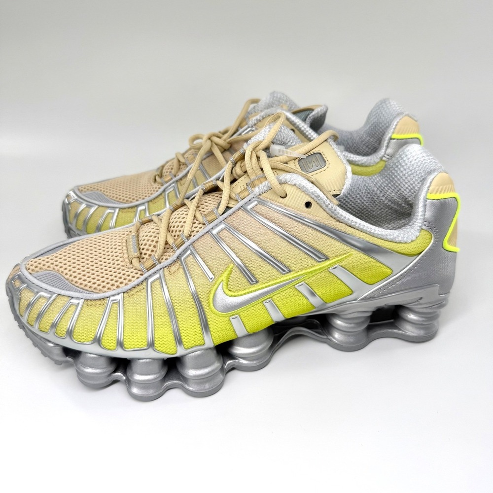 Nike Shox TL Womens 9 Yellow Fade Metallic Silver Volt IH1336-700 New No Box